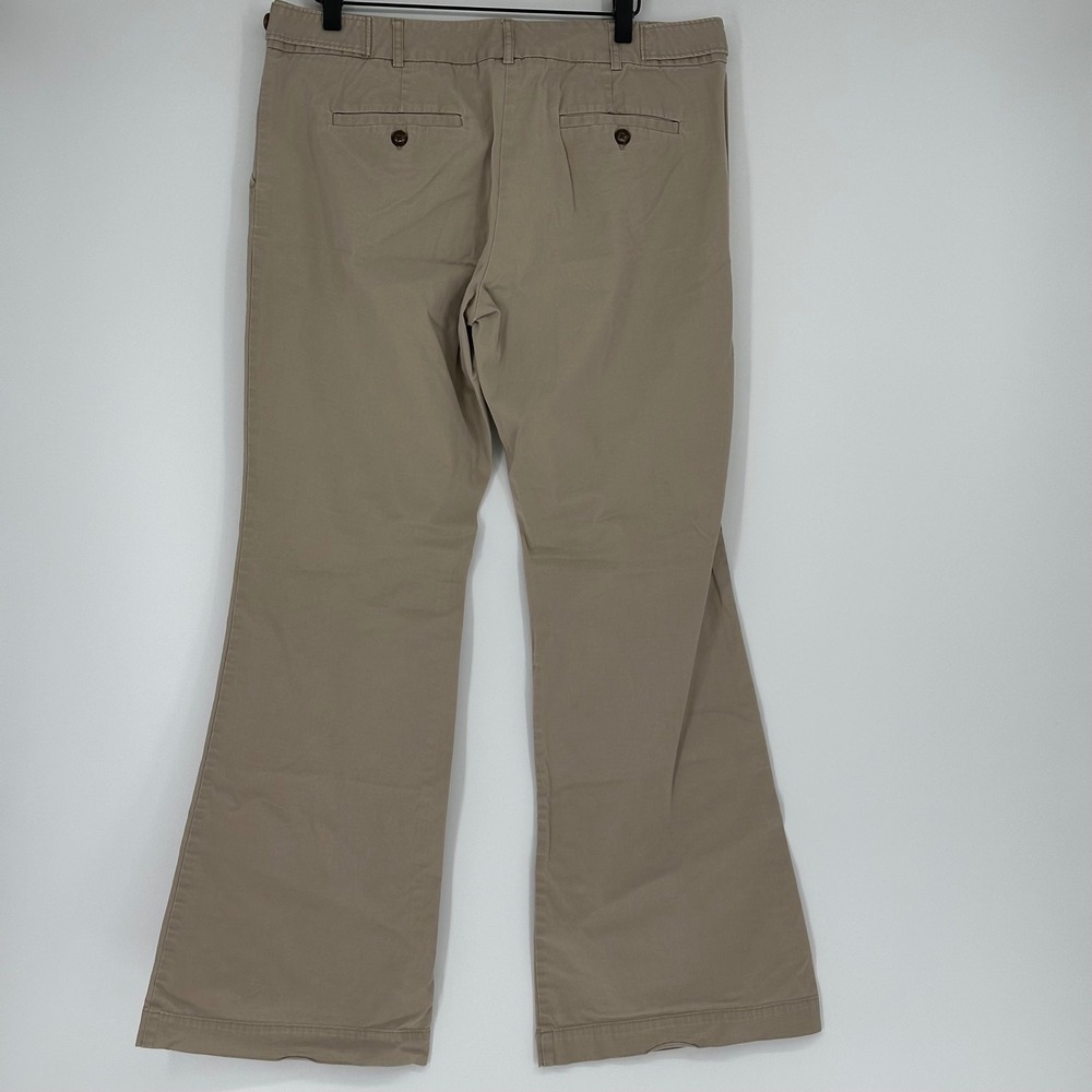 Vtg Y2K The Limited Drew Fit Khaki Flare Pants Women's Size 12 Cotton Preppy - Picture 5 of 5